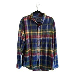 U.S. Polo Assn. Button Down Shirt Mens Large Plaid Flannel Long Sleeve